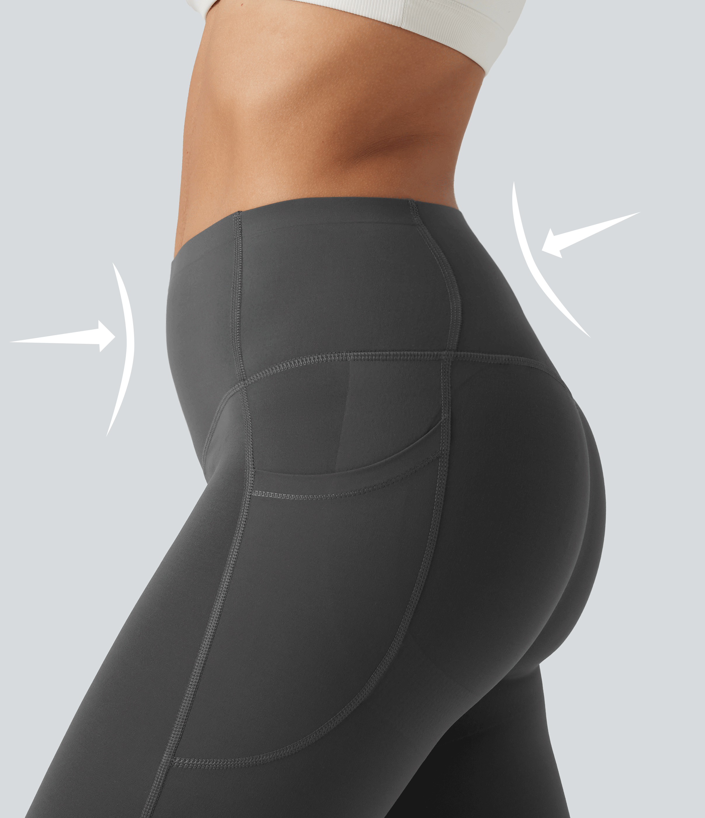 Halara UltraSculpt™ SoCinched Leggings de entrenamiento de cintura alta con control de abdomen, bolsillos y realce de glúteos