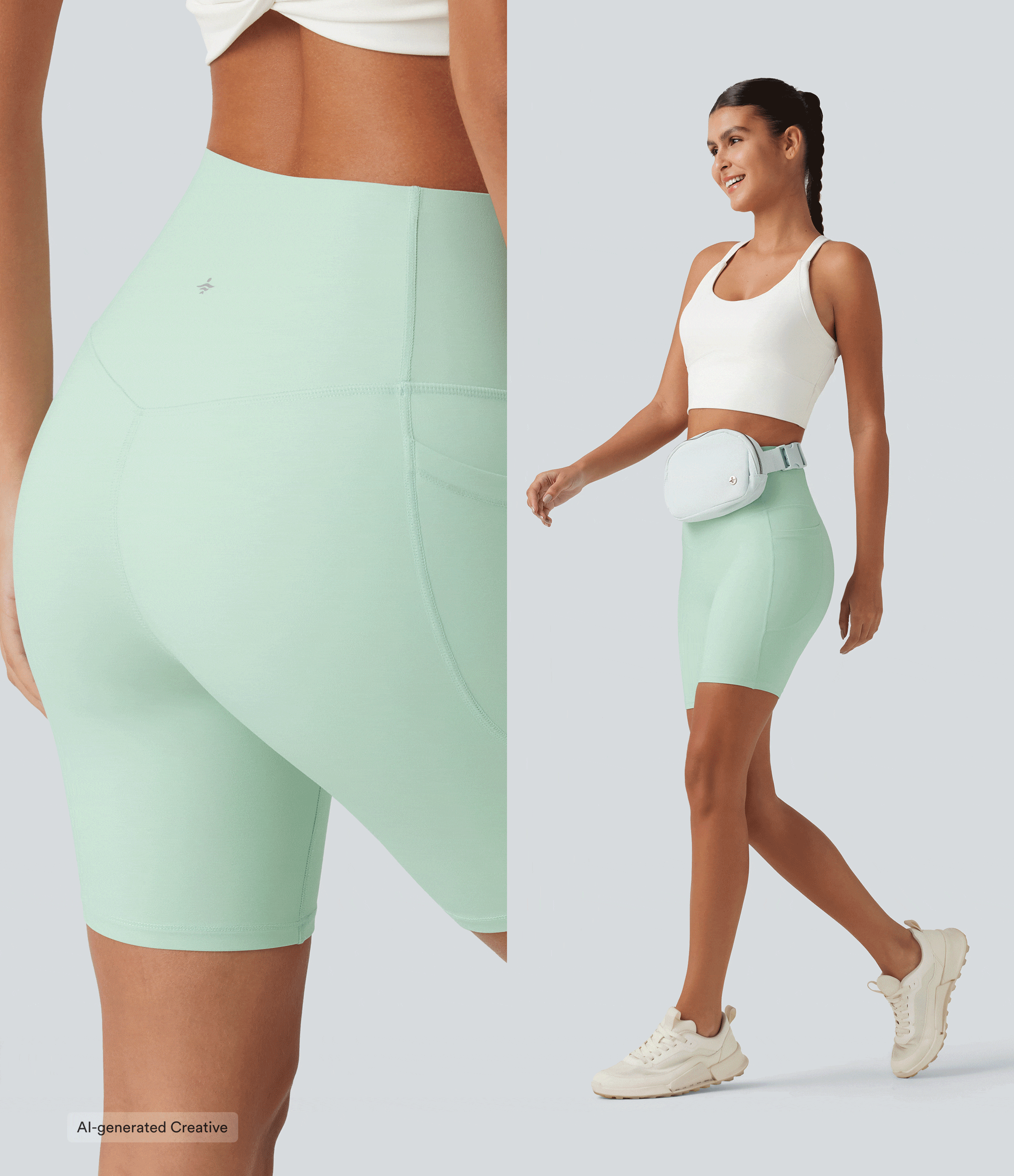 Halara UltraSculpt™ High Waisted Tummy Control Shaping Training Biker Shorts 7'' with Pockets