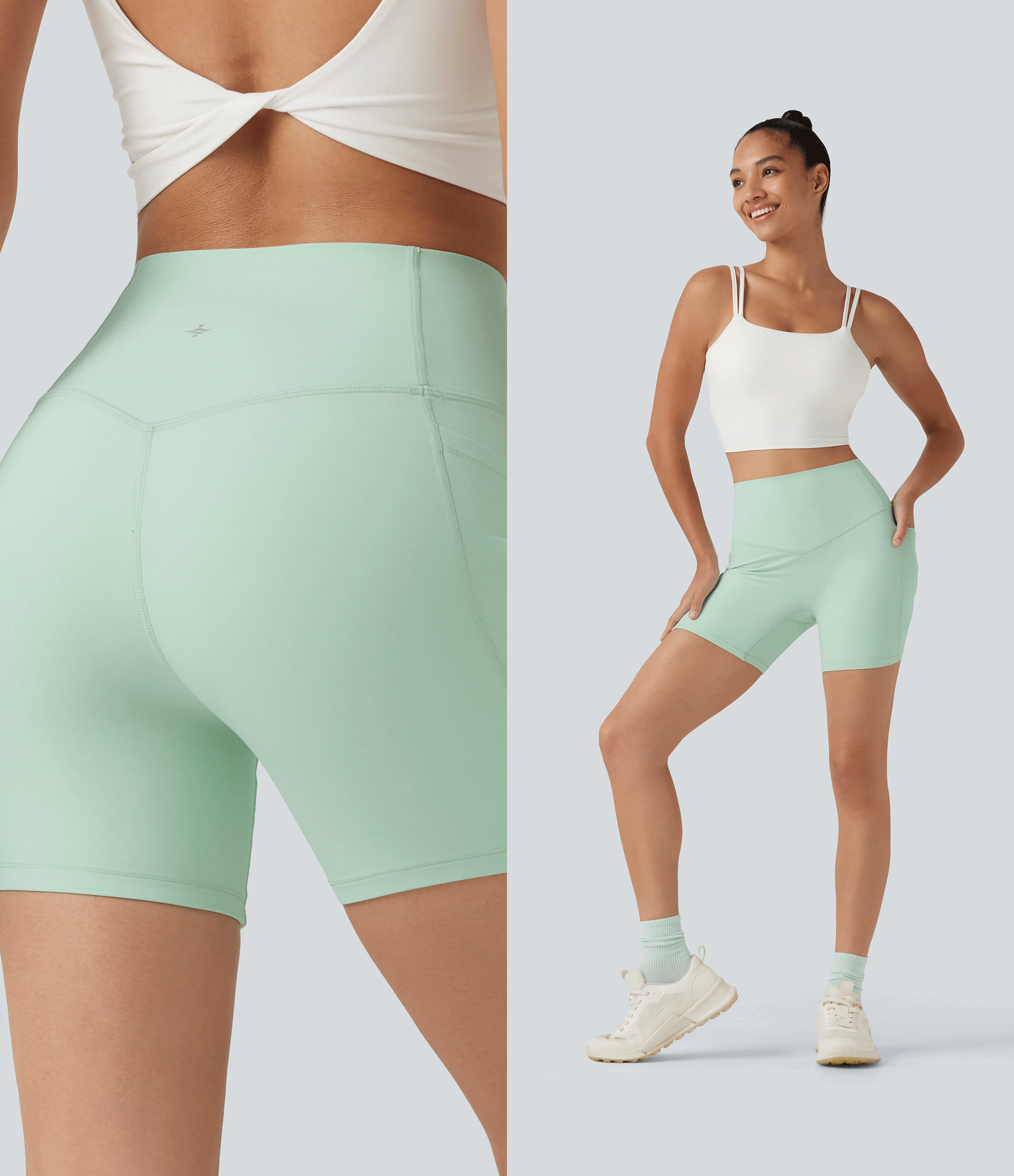 Halara UltraSculpt™ High Waisted Tummy Control Shaping Training Biker Shorts 5'' with Pockets