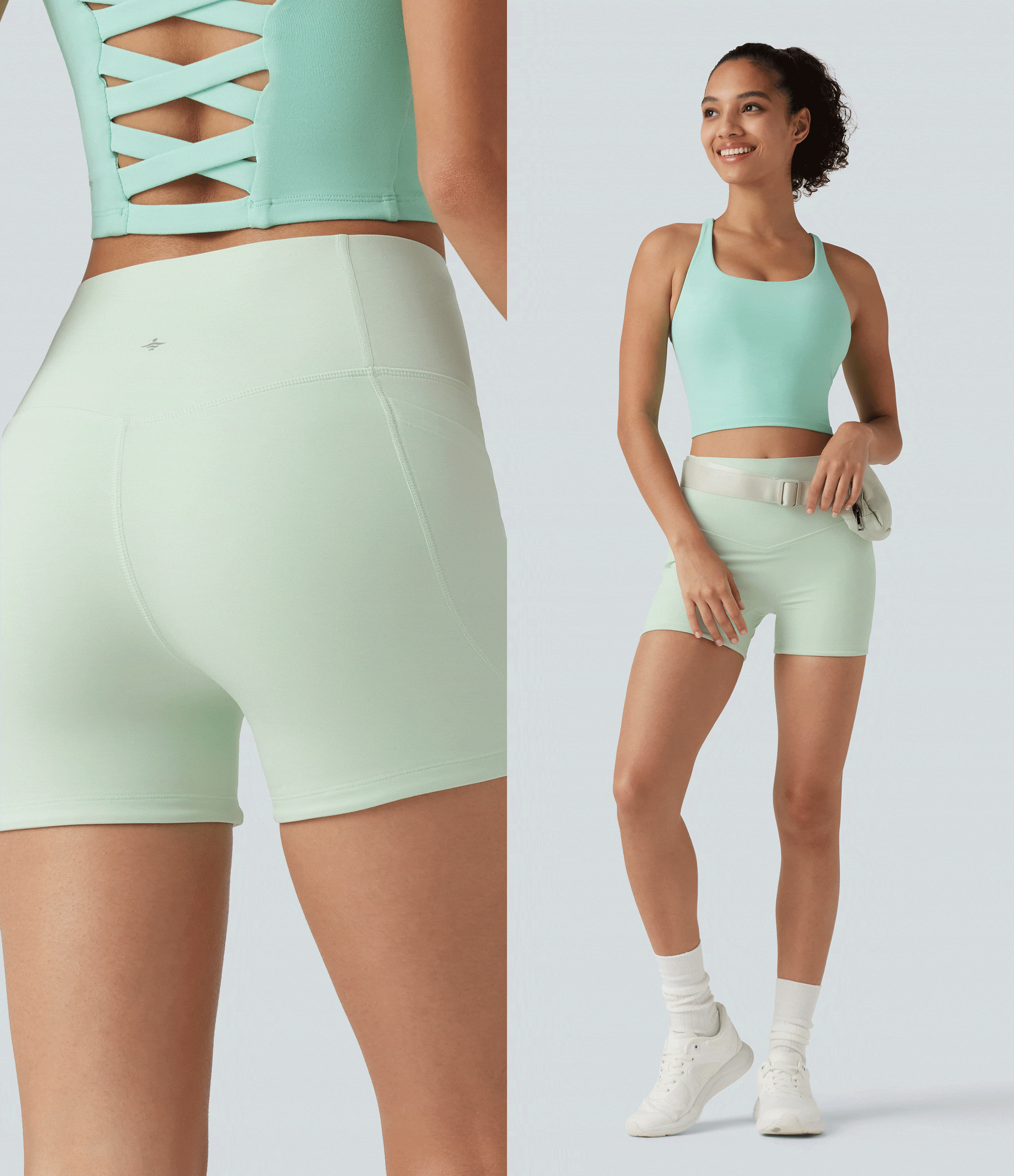 Halara UltraSculpt™ High Waisted Tummy Control Shaping Training Biker Shorts 3'' with Pockets Halara UltraSculpt™ High Waisted Tummy Control Shaping Training Biker Shorts 3'' with Pockets