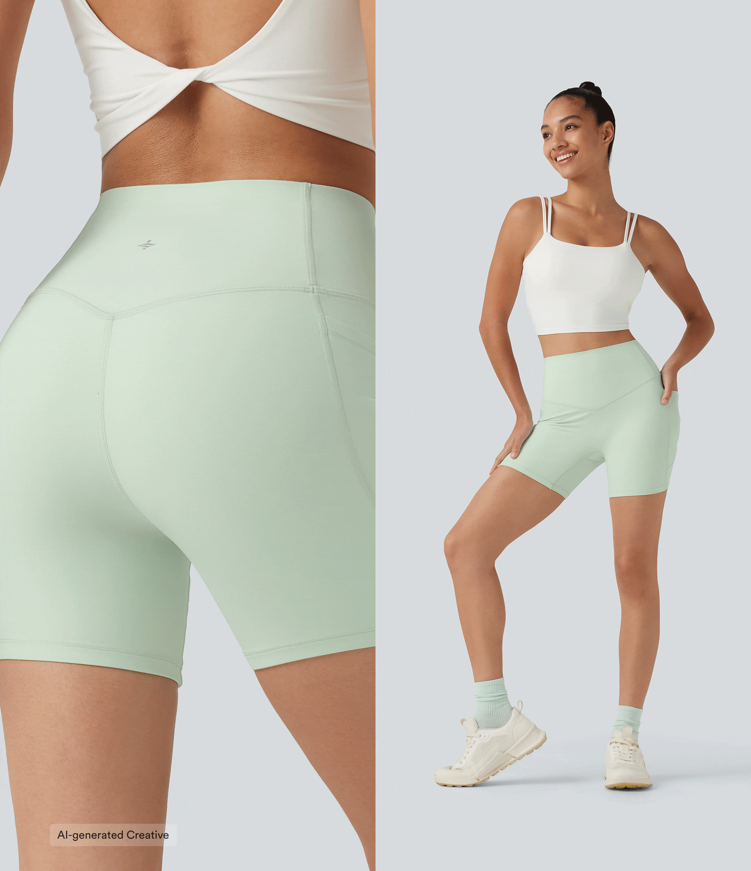 Halara UltraSculpt™ High Waisted Tummy Control Shaping Training Biker Shorts 5'' with Pockets Halara UltraSculpt™ High Waisted Tummy Control Shaping Training Biker Shorts 5'' with Pockets